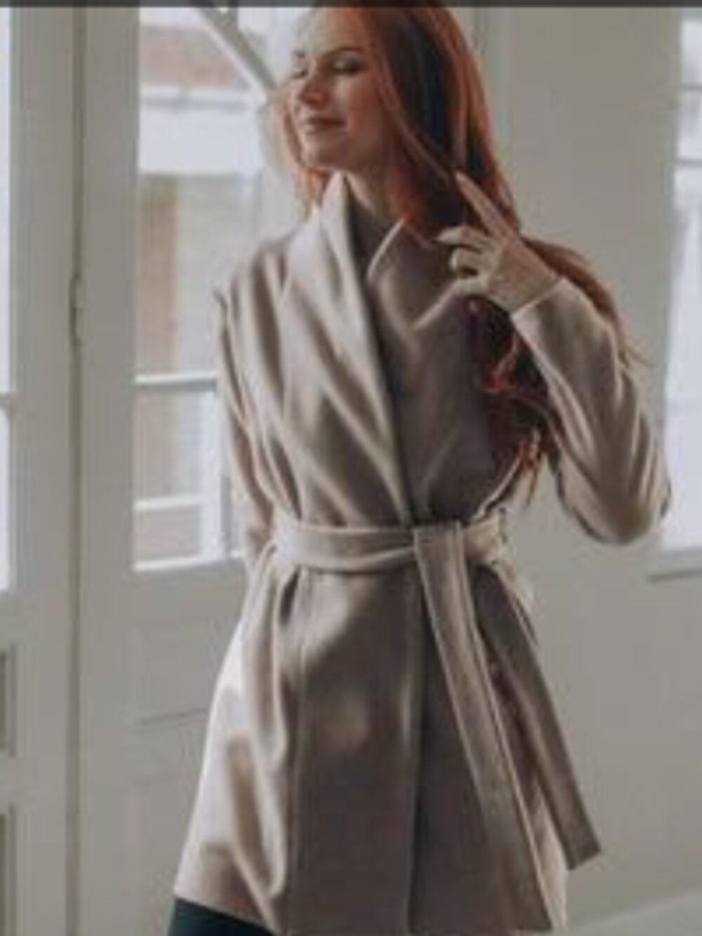 🌹NWOT🌹 Classic ASOS Beige Coat, Tie Belt